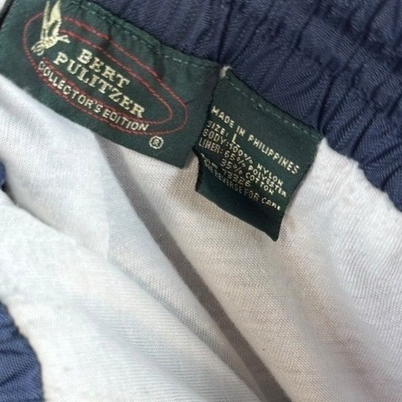 Bert Pulitzer Collectors Edition Womens Navy Nylon Track Pants Elastic Waist L - Picture 7 of 8